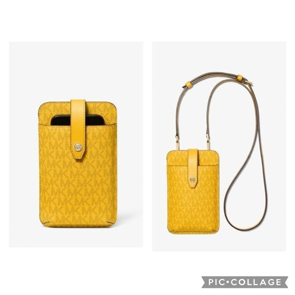 Michael Kors phone crossbody MK Logo Smart phone with Card Holder Jasmine Yellow